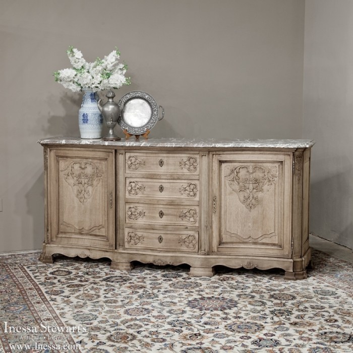 Vintage buffet furniture with French detailing
