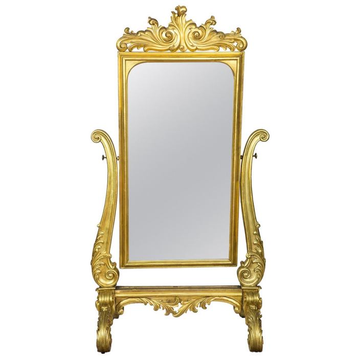 Premium dressing mirror furniture with gold leaf