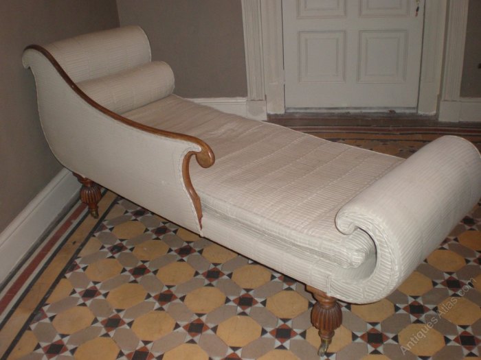Antique chaise furniture with mahogany frame