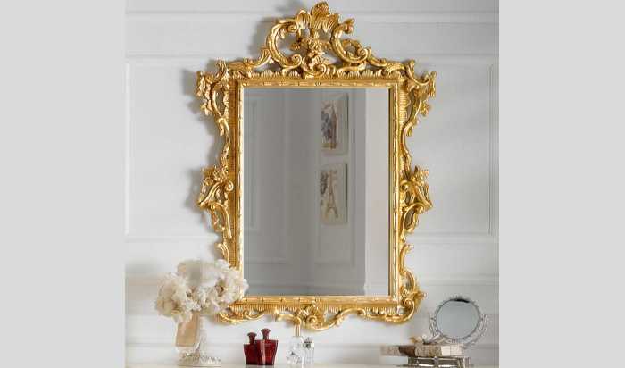 Premium dressing mirror furniture with gold leaf
