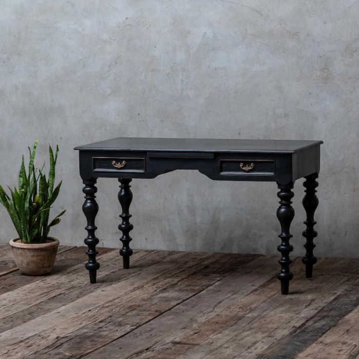 Antique writing desk furniture with secret safe